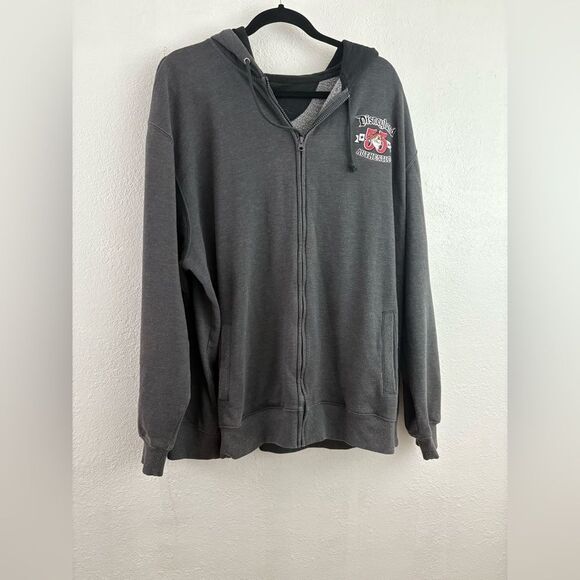 Disney World Embroidered vintage authentic 1955 gray Hoodie Jacket size XXL - Picture 4 of 8